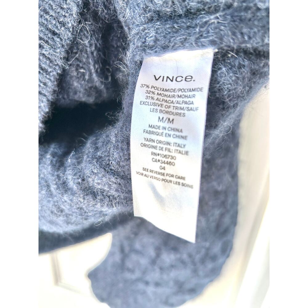 Vince Cable Knit Mohair Alpaca Blend Sweater Navy Blue Medium - Picture 5 of 6